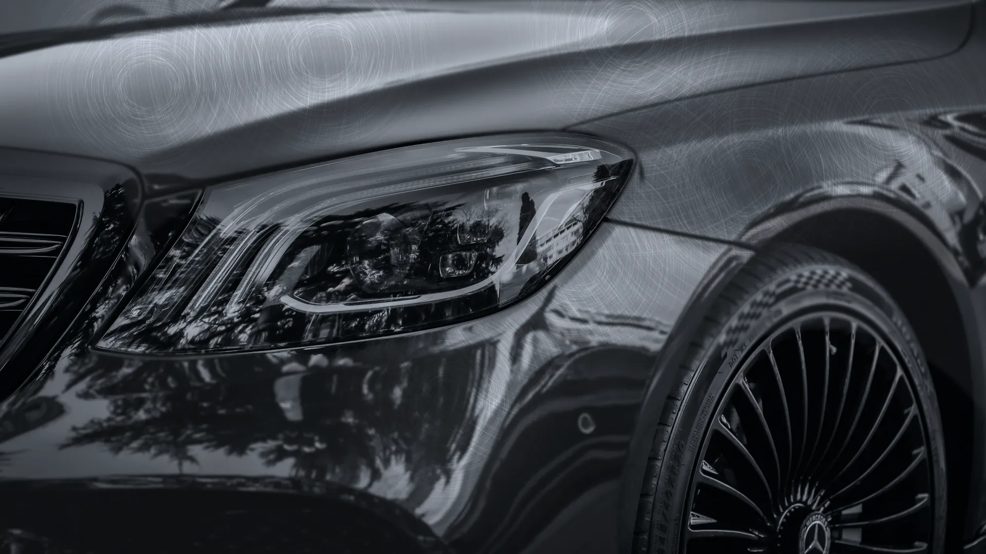 Mercedes-Benz S-Class, чёрный: Восстановительная полировка: сняли «паутинку» и голограммы — до