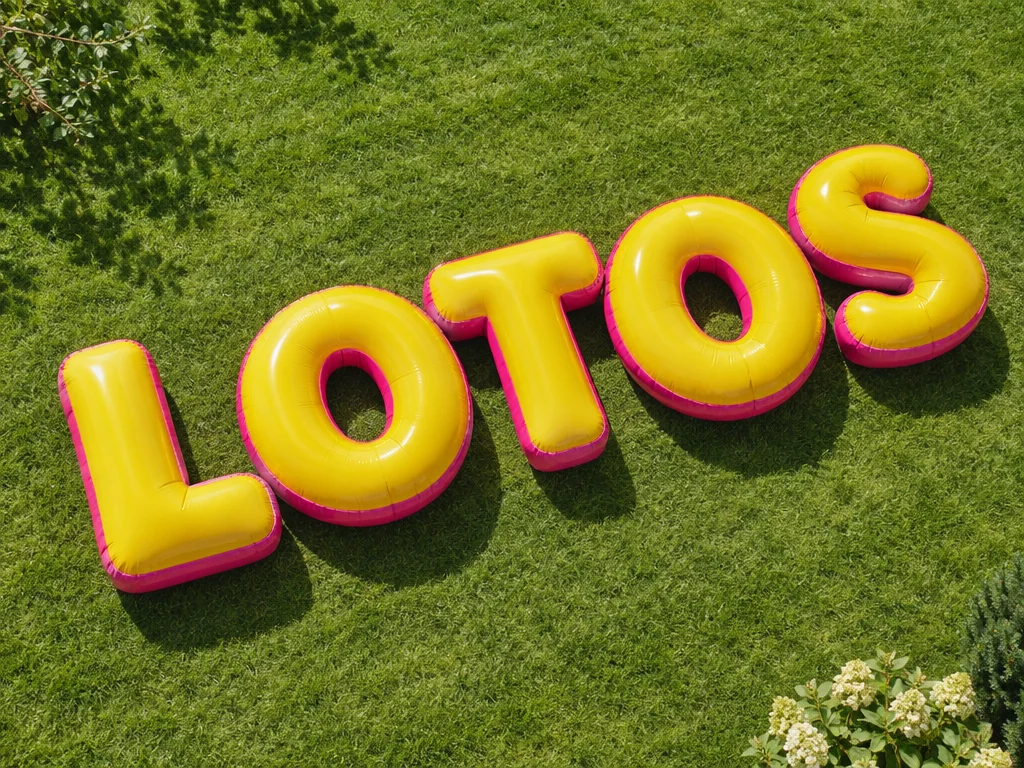 Лотос TOYS — Надувной логотип на газоне