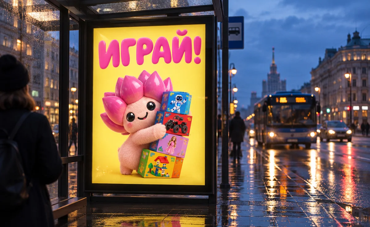 Лотос TOYS — Афиша на остановке