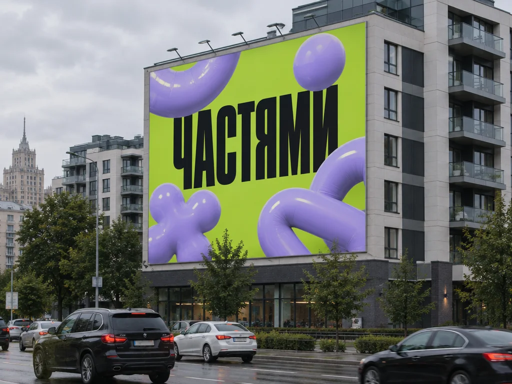 Ровно — Билборд на фасаде