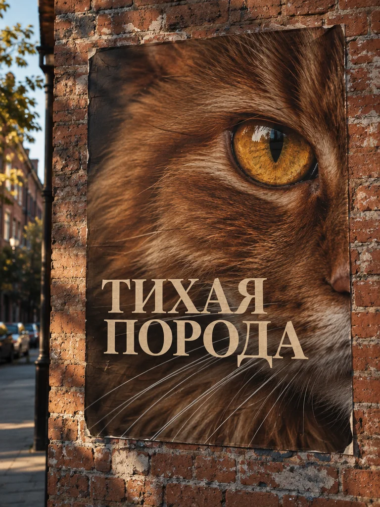 Янтарь — Постер на кирпичной стене