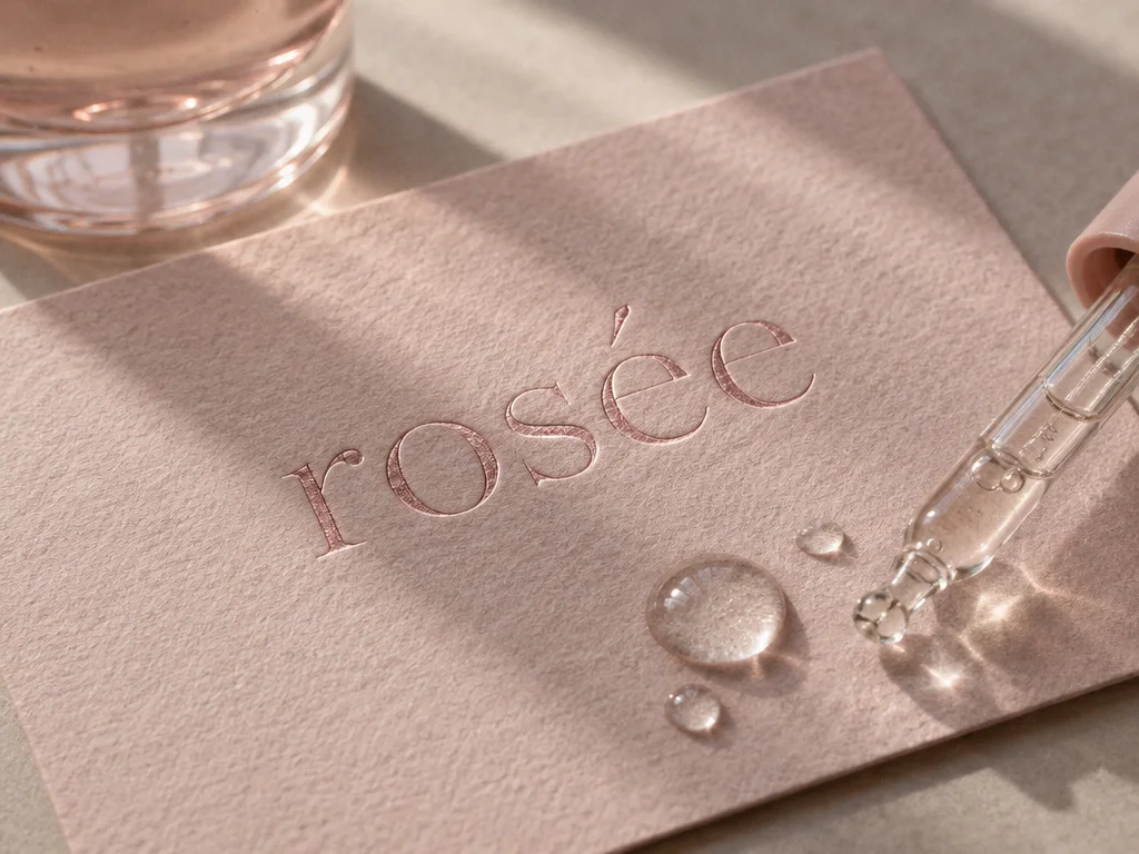 rosée — Тиснение на визитке