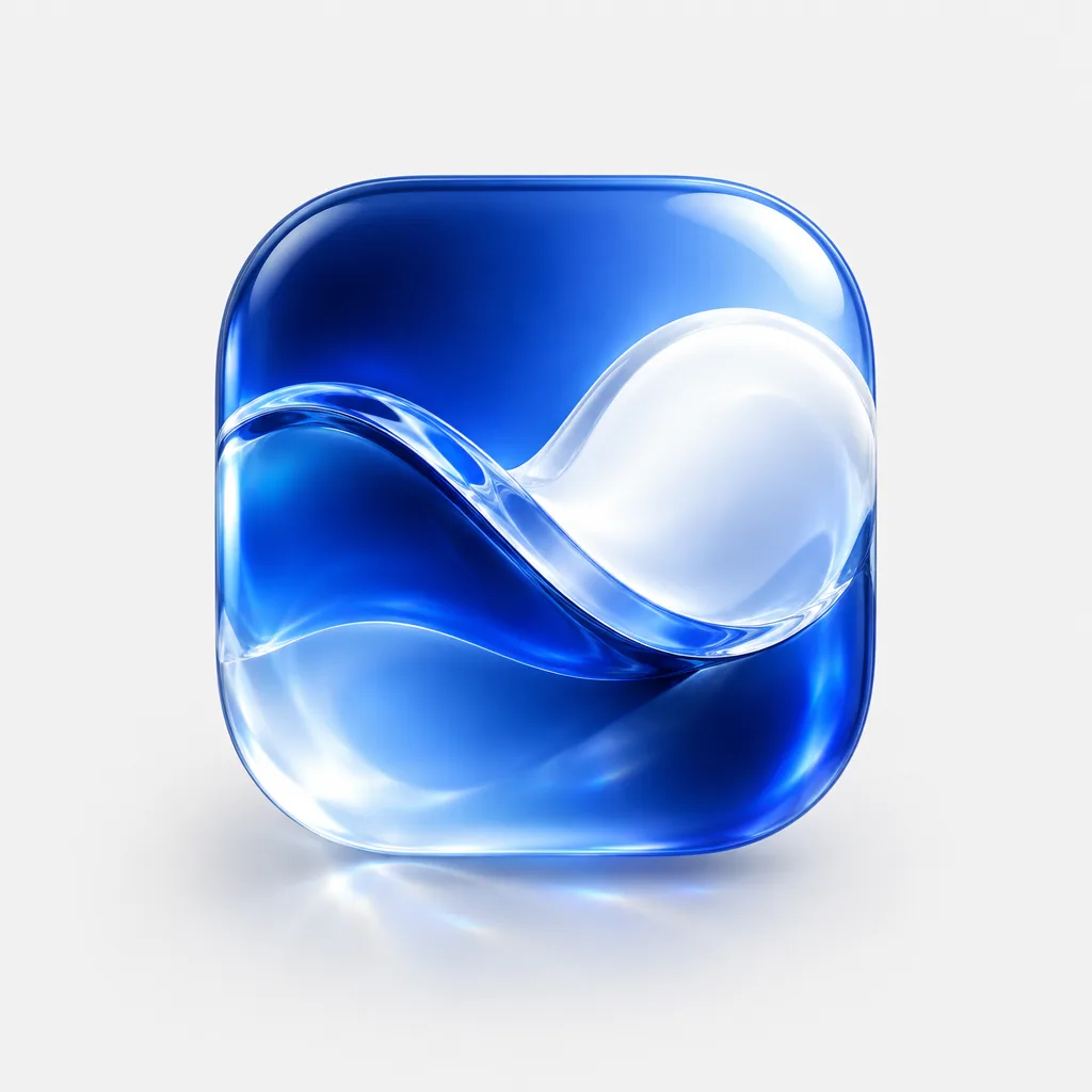 Glass wave icon